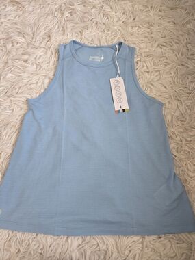 Smartwool Women Active Mesh High Neck Tank Serene Blue Small